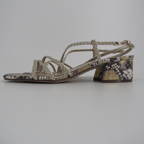 Unisa Shoes - Unisa Gold/Multi Chunky Heel Sandals 9 $⬇️